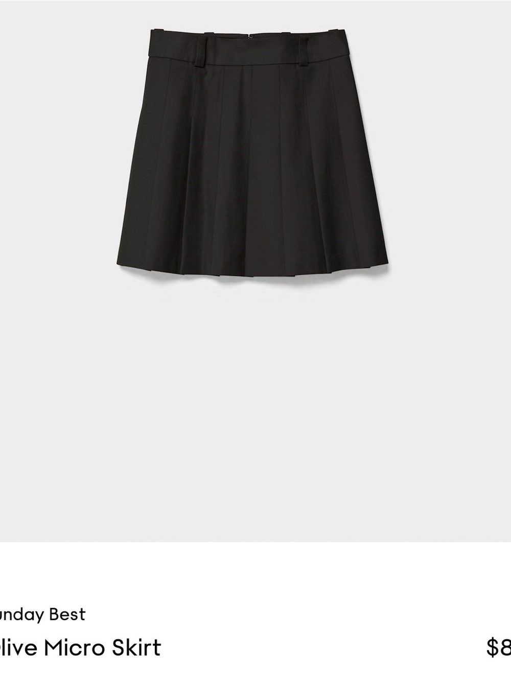 Sunday Best Black Pleated Mini Skirt